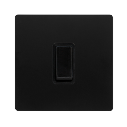 10AX INGOT 1 GANG 2 WAY SWITCH - MATT BLACK COVER