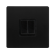 10AX INGOT 2 GANG 2 WAY SWITCH - MATT BLACK COVER