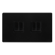 10AX INGOT 4 GANG 2 WAY SWITCH - MATT BLACK COVER