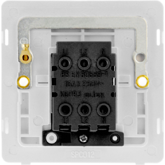 10A 3 POLE FAN ISOLATION SWITCH - MATT BLACK COVER