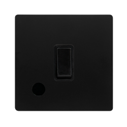 20A DOUBLE POLE SWITCH WITH FLEX OUTLET - MATT BLA