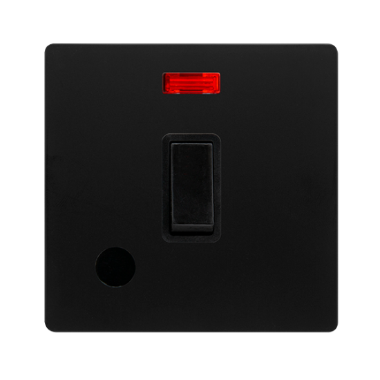 20A DOUBLE POLE SWITCH WITH NEON & FLEX OUTLET - M