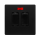 20A SINK / BATH SWITCH WITH NEON - MATT BLACK COVE
