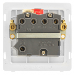 20A SINK / BATH SWITCH WITH NEON - MATT BLACK COVE