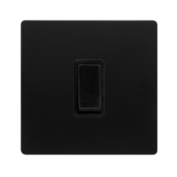 10AX INGOT 1 GANG INTERMEDIATE SWITCH - MATT BLACK