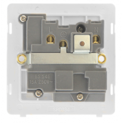 15A ROUND PIN SWITCHED SOCKET - MATT BLACK COVER P