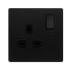 13A INGOT 1 GANG DP SWITCHED SOCKET - MATT BLACK C