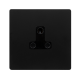 5A ROUND PIN SOCKET - MATT BLACK COVER PLATE - BLA