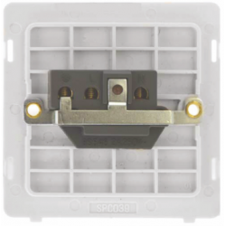 2A ROUND PIN SOCKET - MATT BLACK COVER PLATE - BLA