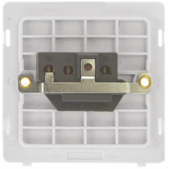 2A ROUND PIN SOCKET - MATT BLACK COVER PLATE - BLA