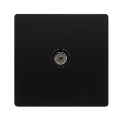 SINGLE NON-ISOLATED COAXIAL OUTLET -  MATT BLACK C