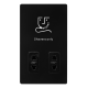 115/230V DUAL VOLTAGE SHAVER SOCKET - MATT BLACK C