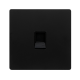 SINGLE RJ11 (IRISH/US) OUTLET - MATT BLACK COVER P