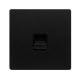 SINGLE TELEPHONE SECONDARY OUTLET - MATT BLACK COV