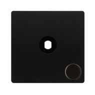 1 GANG UNFURNISHED DIMMER PLATE & KNOBS - MATT BLA