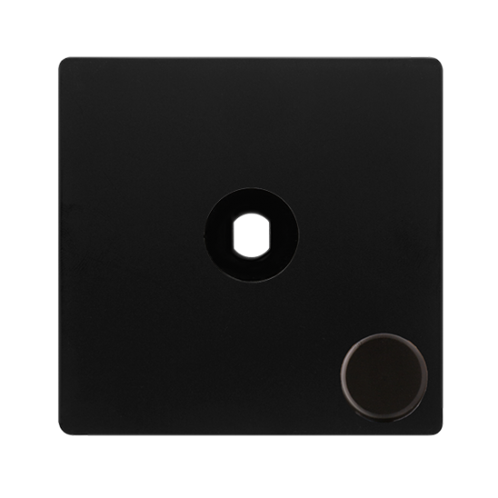 1 GANG UNFURNISHED DIMMER PLATE & KNOBS - MATT BLA