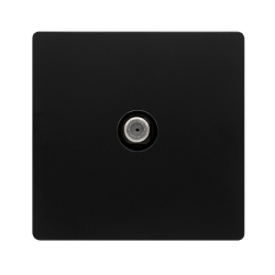 NON-ISOLATED SINGLE SATELLITE OUTLET -  MATT BLACK