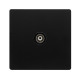 SINGLE ISOLATED COAXIAL OUTLET -  MATT BLACK COVER
