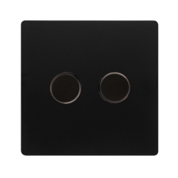 2 GANG 2 WAY 100W DIMMER SWITCH - MATT BLACK