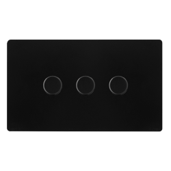 3 GANG 2 WAY 100W DIMMER SWITCH - MATT BLACK