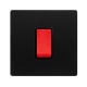 50A 1 GANG DOUBLE POLE SWITCH -  MATT BLACK COVER