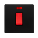 50A 1 GANG DOUBLE POLE SWITCH WITH NEON -  MATT BL