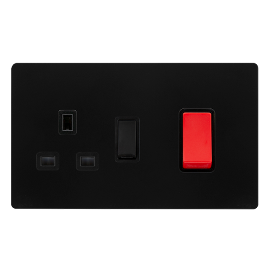 50A DOUBLE POLE SWITCH WITH 13A DOUBLE POLE SWITCH