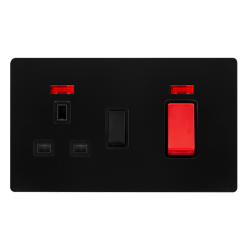50A DOUBLE POLE SWITCH WITH 13A DOUBLE POLE SWITCH