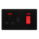 50A DOUBLE POLE SWITCH WITH 13A DOUBLE POLE SWITCH