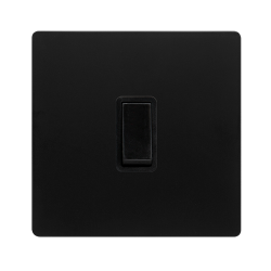 20A DOUBLE POLE SWITCH - MATT BLACK COVER PLATE -