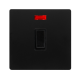 20A DOUBLE POLE SWITCH WITH NEON - MATT BLACK COVE