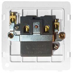 13A 1 GANG UNSWITCHED SOCKET - MATT BLACK COVER PL