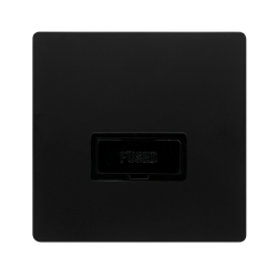 13A FUSED CONNECTION UNIT - MATT BLACK COVER PLATE