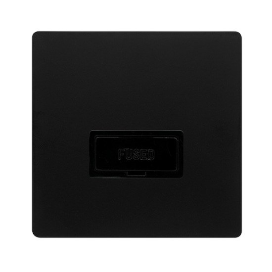 13A FUSED CONNECTION UNIT - MATT BLACK COVER PLATE
