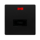 13A FUSED CONNECTION UNIT WITH NEON - MATT BLACK C