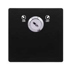 20A DOUBLE POLE KEY LOCKABLE SWITCH - MATT BLACK C