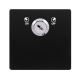 20A DOUBLE POLE KEY LOCKABLE SWITCH - MATT BLACK C
