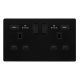 13A INGOT 2 GANG SWITCHED SOCKET WITH 2.1A USB OUT