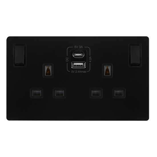 13A INGOT 2 GANG SWITCHED SAFETY SHUTTER SOCKET WI