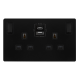 13A INGOT 2 GANG SWITCHED SAFETY SHUTTER SOCKET WI