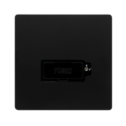13A LOCKABLE  FUSED CONNECTION UNIT - MATT BLACK C