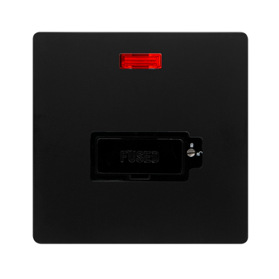 13A LOCKABLE  FUSED CONNECTION UNIT WITH NEON - MA