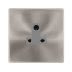 5A ROUND PIN SOCKET - BRUSHED STEEL COVER PLATE -