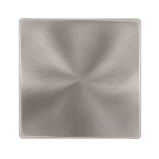 1 GANG BLANK PLATE - BRUSHED STEEL COVER PLATE