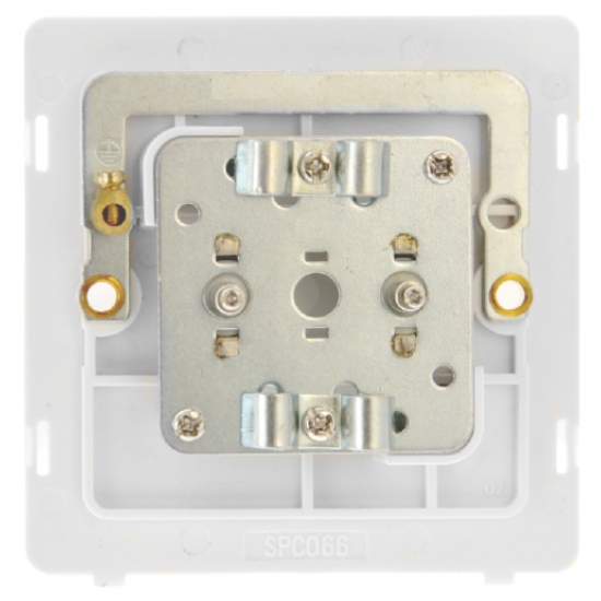 TWIN NON-ISOLATED COAXIAL OUTLET - BRUSHED STEEL C
