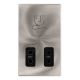 115/230V DUAL VOLTAGE SHAVER SOCKET - BRUSHED STEE
