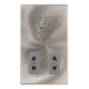 115/230V DUAL VOLTAGE SHAVER SOCKET - BRUSHED STEE