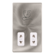 115/230V DUAL VOLTAGE SHAVER SOCKET - BRUSHED STEE