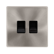 TWIN TELEPHONE MASTER OUTLET - BRUSHED STEEL COVER
