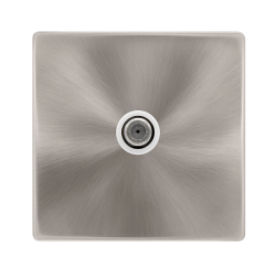 NON-ISOLATED SINGLE SATELLITE OUTLET - BRUSHED STE